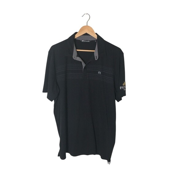 Travis Mathew Shirt Men's Size XL Black Patron Tequila Cotton Blend Polo - Picture 1 of 8